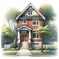 a rendering of a victorian style house