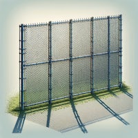 a 3d model of a chain link fence